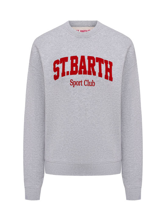 Свитшот с красным лого, серый Saint Barth , арт.  | Фото 1