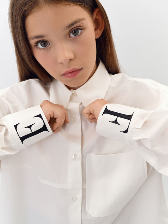 Рубашка с лого на манжетах Elisabetta Franchi , арт.  | Фото 3