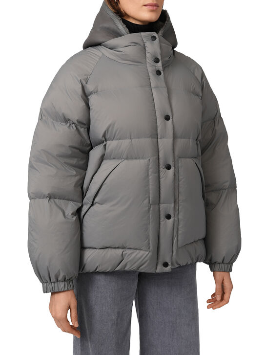 Куртка-пуховик с съемной манишкой из овчины Yves Salomon , арт.  | Фото 5