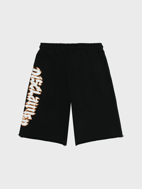 Бермуды с логотипом на штанине, черные Disclaimer , арт.  | Фото 2