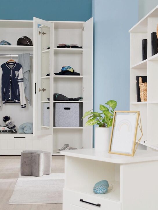 Трехстворчатый шкаф Sylt Baby с зеркалом, белый Roba , арт.  | Фото 6