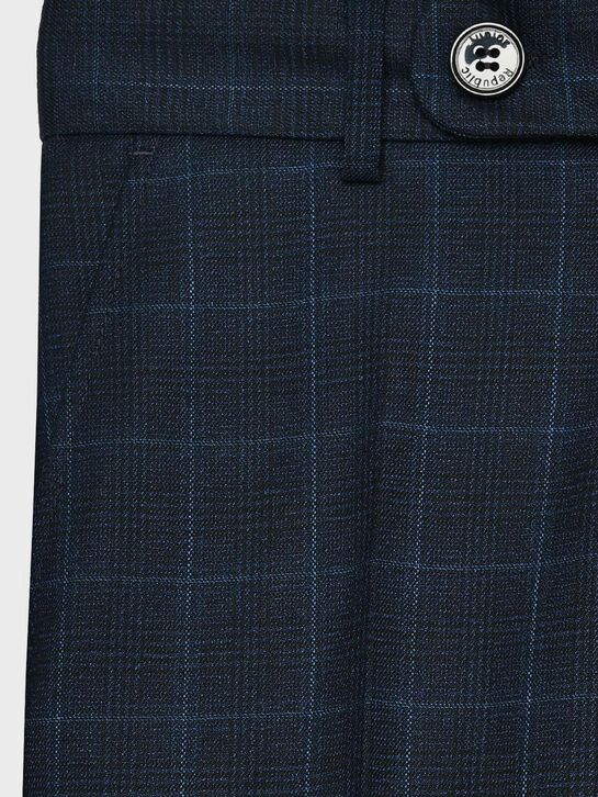 Классические брюки в клетку, синие Junior Republic , арт.  | Фото 3