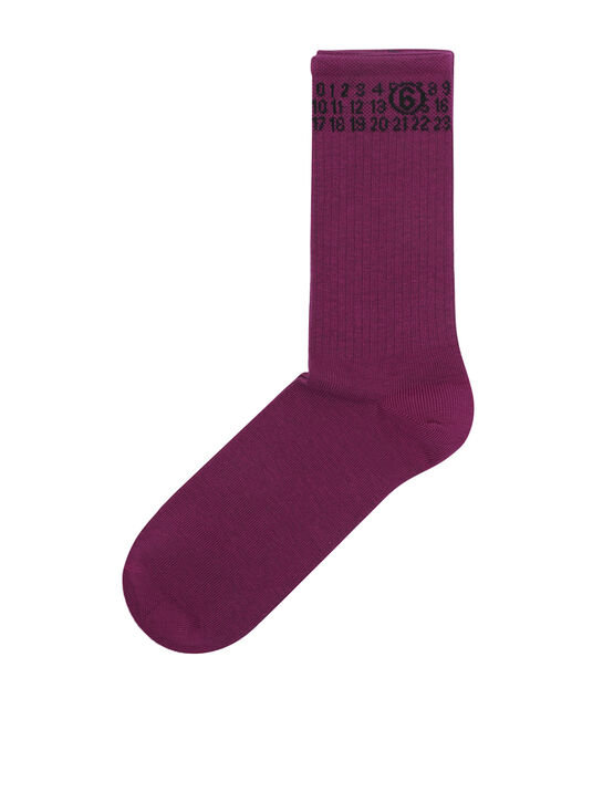 Носки с логотипом, малиновые MM6 , арт.  | Фото 1