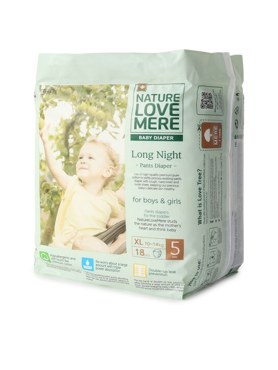 Трусики-подгузники ночные Long Night, размер XL 10-14 кг NATURE LOVE MERE , арт.  | Фото 2