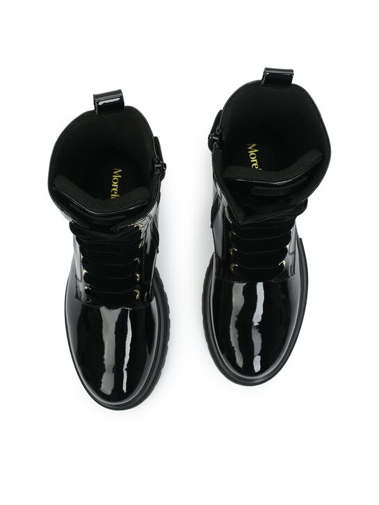 Ботинки лаковые с бархатными шнурками, черные Morelli , арт.  | Фото 13