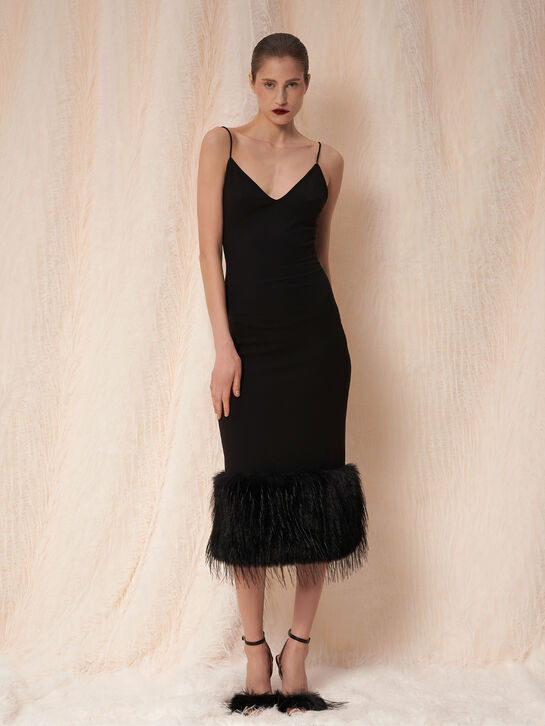 Платье-комбинация с отделкой эко-мехом Flashin , арт.  | Фото 2