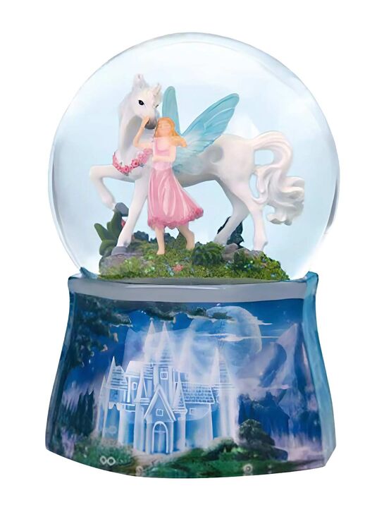 Шар глиттерный в виде единорога, мелодия &quot;Маленькая ночная музыка&quot; 10x15 см Musicboxworld , арт.  | Фото 1