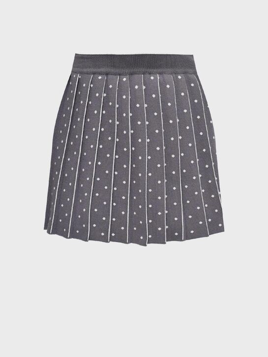 Плиссированная юбка в горошек, серая KengLabel , арт.  | Фото 1