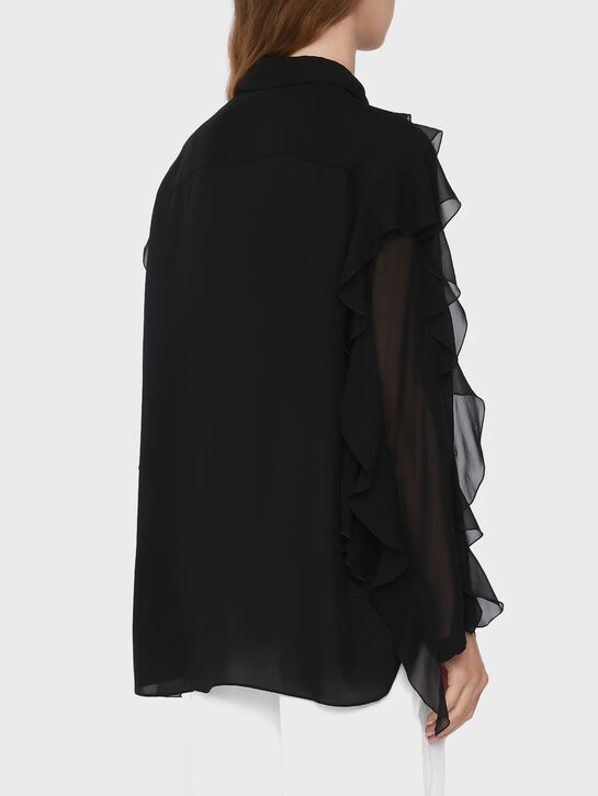 Блуза шифоновая, черная Dorothee Schumacher , арт.  | Фото 4