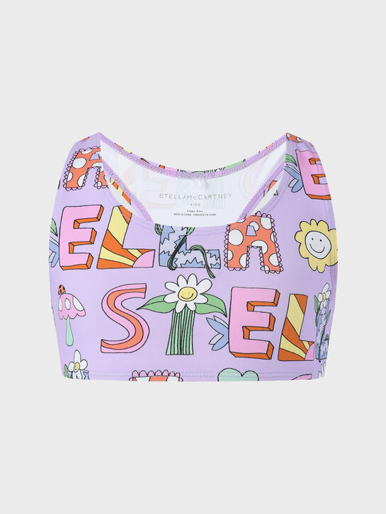 Купальник раздельный с логотипом, сиреневый Stella McCartney , арт.  | Фото 2