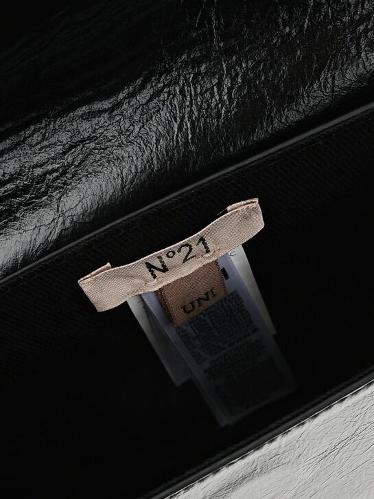 Сумка ассиметричная с логотипом в тон, черная N21 , арт.  | Фото 7