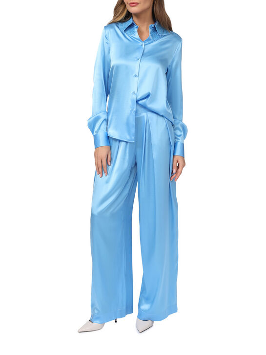 Брюки из голубого шелка Ermanno Scervino , арт.  | Фото 2