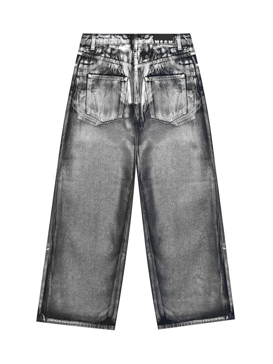 Джинсы серебристого цвета MSGM , арт.  | Фото 3