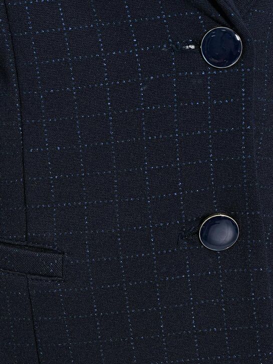 Пиджак в блестящую клетку, синий Monnalisa , арт.  | Фото 3