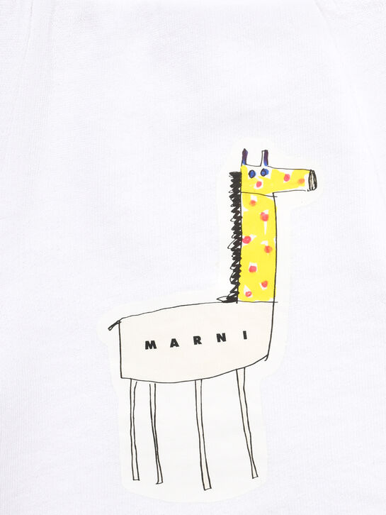 Шорты с принтом &quot;жираф&quot;, белые MARNI , арт.  | Фото 3