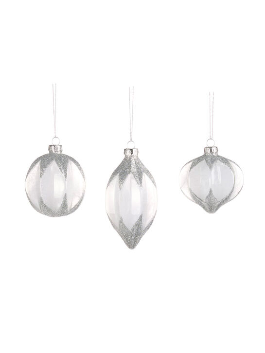 Елочные подвески Шары с серебристыми блестками, 8 см Goodwill , арт.  | Фото 1