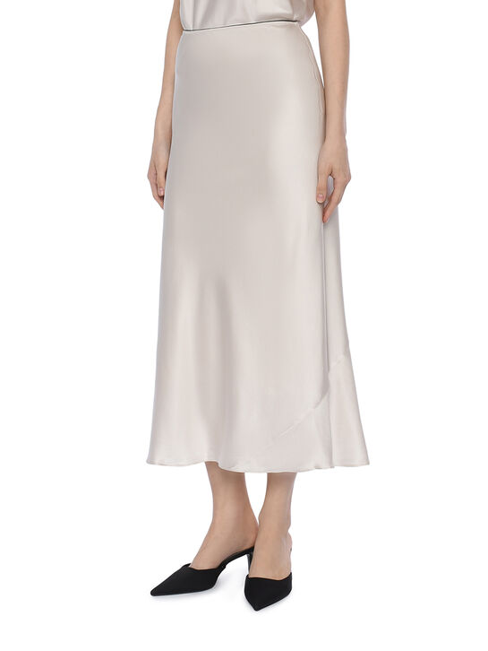 Юбка миди шелковая, белая Dorothee Schumacher , арт.  | Фото 3