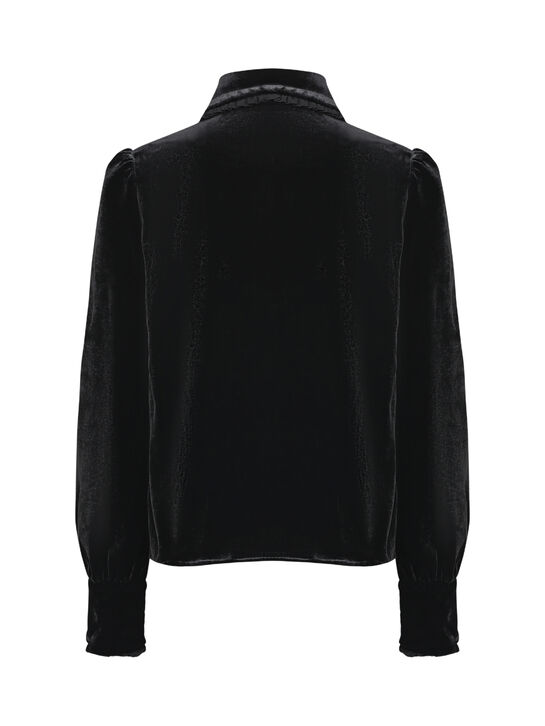 Рубашка из черного бархата ALINE , арт.  | Фото 2