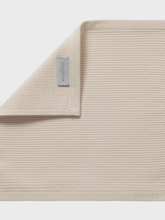 Полотенце антибактериальное массажное для лица 30х30см Double touch Soft Silver , арт.  | Фото 1