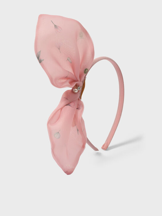 Ободок с бантом, розовый Eirene , арт.  | Фото 1