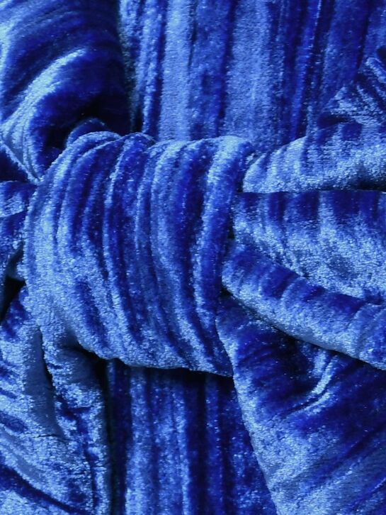 Платье из велюра с бантом, синее Eirene , арт.  | Фото 5