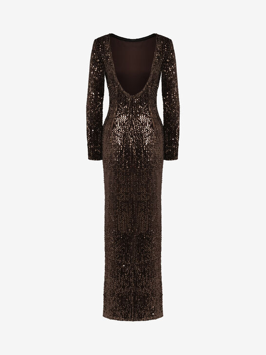 Платье макси с пайетками с открытой спиной Dan Maralex , арт.  | Фото 4