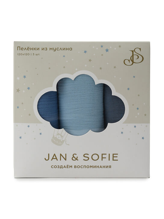 Комплект пеленок из муслина 3 шт, 120х120 см Jan&Sofie , арт.  | Фото 11