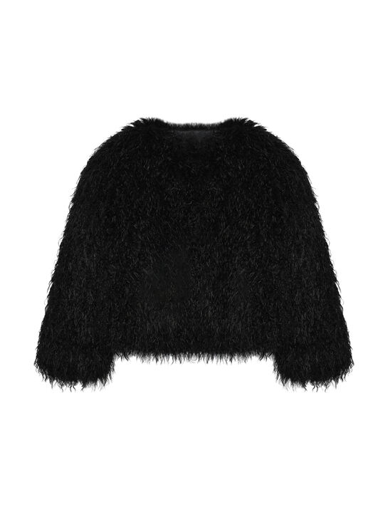 Шуба из эко-меха, черная Patrizia Pepe , арт.  | Фото 1