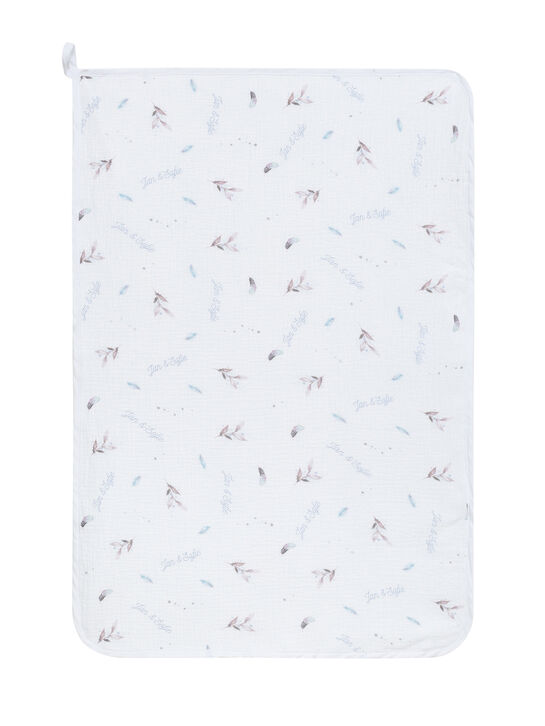 Непромокаемая пеленка 90x60 см, принт листочки Jan&Sofie , арт.  | Фото 2