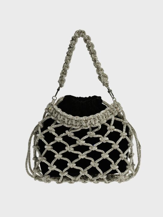Плетеная сумка с бархатным мешочком ALINE , арт.  | Фото 1