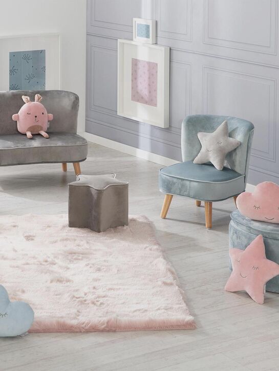 Детское велюровое кресло Lil Sofa, голубой Roba , арт.  | Фото 7