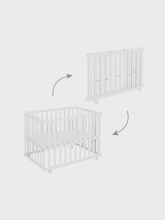 Манеж детский складной Foldable playpen белый, 74 х 100 см Roba , арт.  | Фото 2