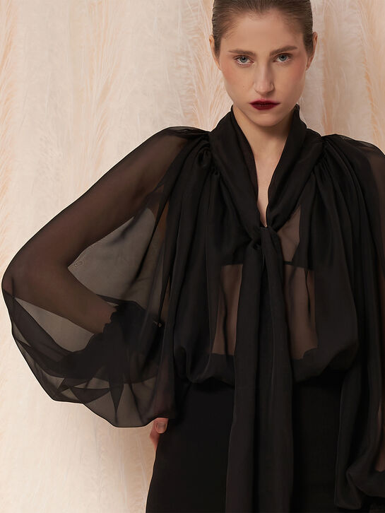 Блуза прозрачная, черная Flashin , арт.  | Фото 8