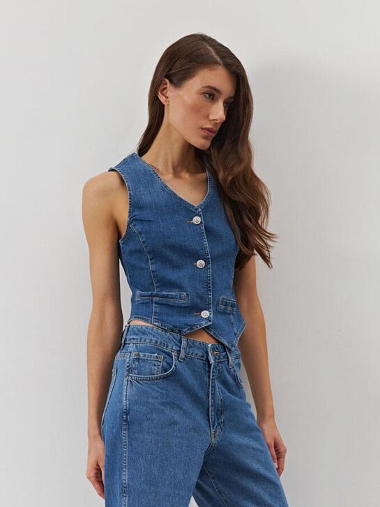 Джинсовый жилет, синий ALINE , арт.  | Фото 3