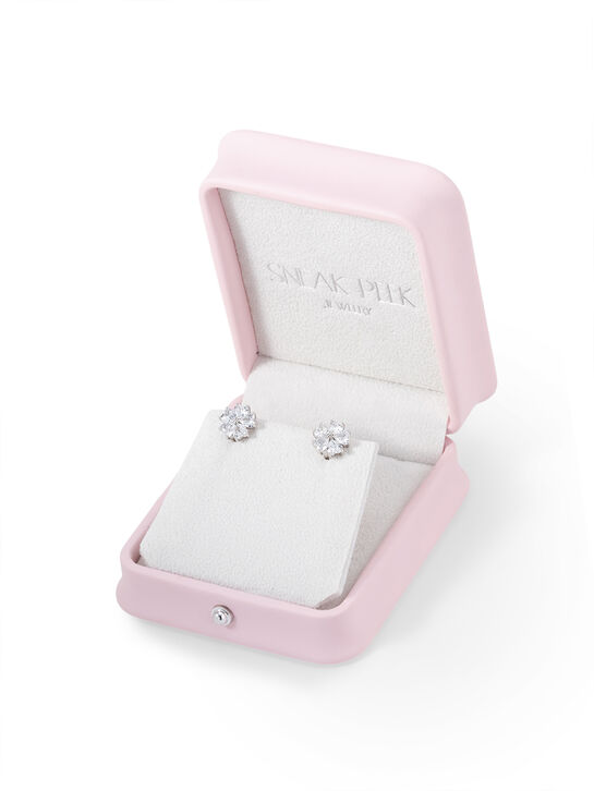 Серьги с резными сердечками, прозрачный камень Sneak Peek , арт.  | Фото 3