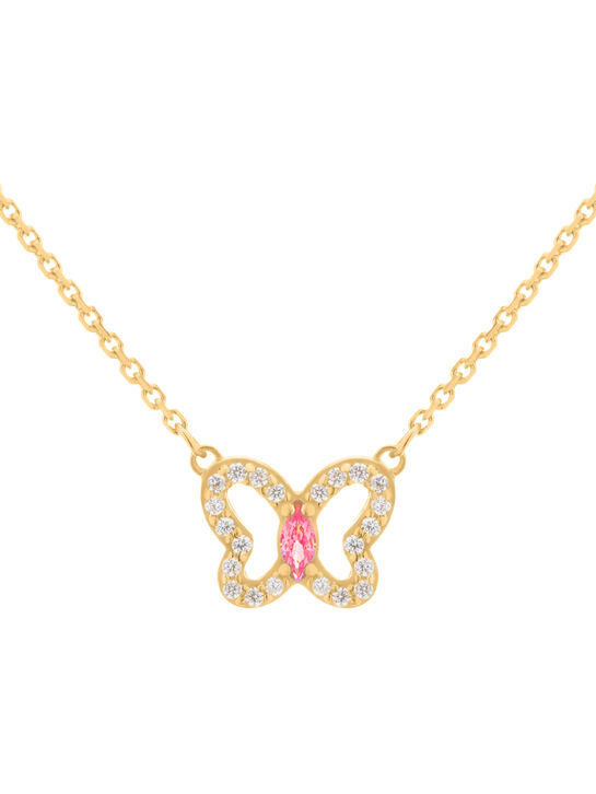 Колье Бабочка, золото 585 Sneak Peek , арт.  | Фото 1