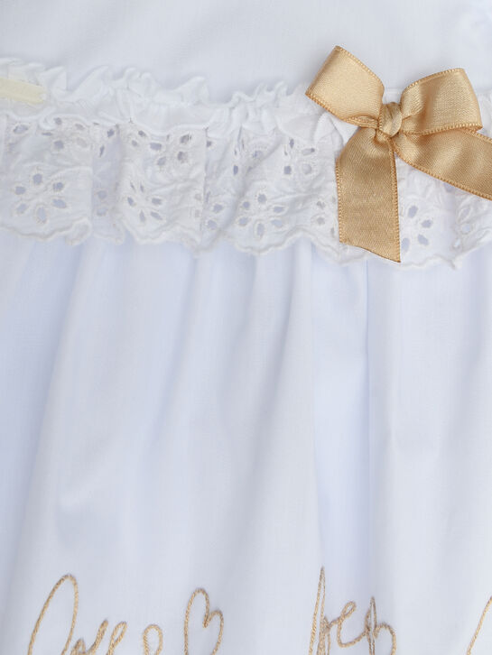 Платье-боди с вышивкой и бантиком Monnalisa , арт.  | Фото 3