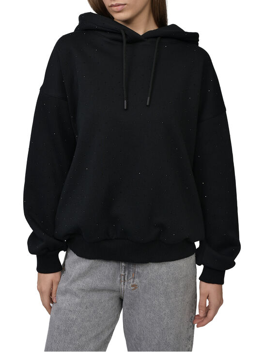 Толстовка-худи со стразами, черная Flashin , арт.  | Фото 3