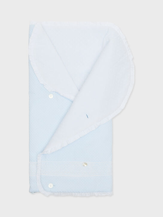 Конверт из фактурной ткани с кружевной лентой, голубой Paz Rodriguez , арт.  | Фото 2