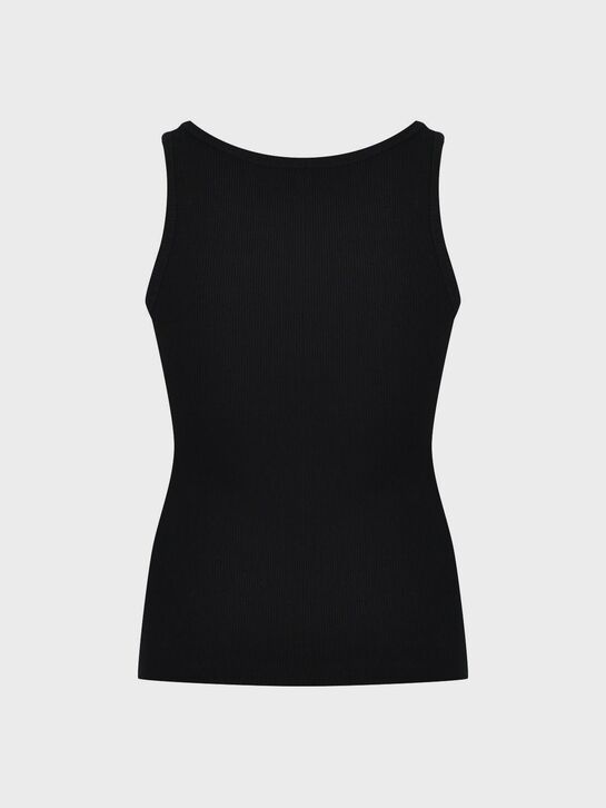 Майка в рубчик, черная ALINE , арт.  | Фото 5