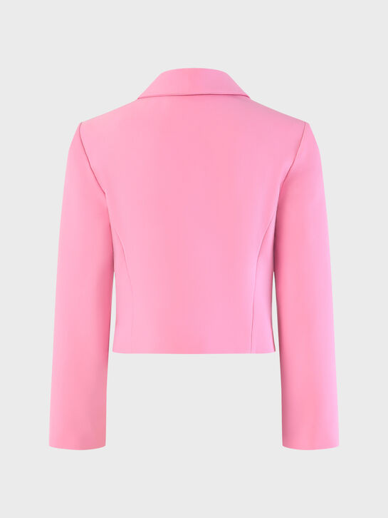Пиджак укороченный однобортный, розовый Patrizia Pepe , арт.  | Фото 3