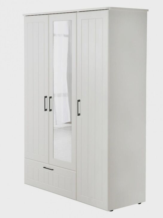 Трехстворчатый шкаф Sylt Baby с зеркалом, белый Roba , арт.  | Фото 1