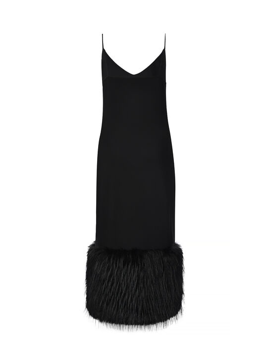 Платье-комбинация с отделкой эко-мехом Flashin , арт.  | Фото 11