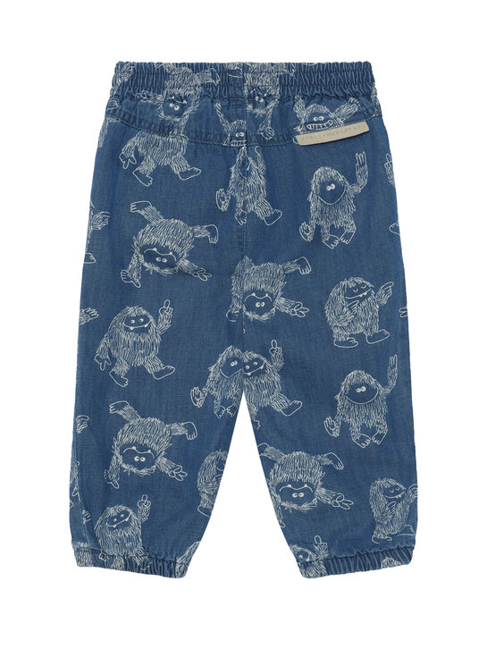 Джинсы с принтом йети, синие Stella McCartney , арт.  | Фото 2