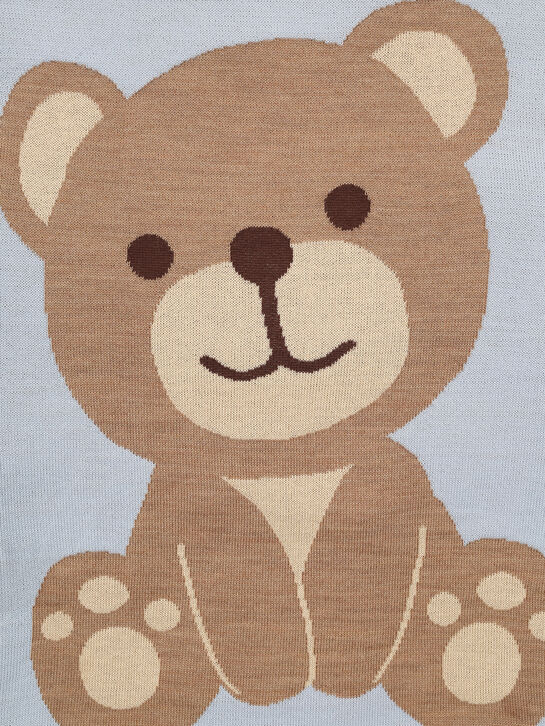 Плед вязаный, декор медвежонок Maglificio di Verona , арт.  | Фото 3