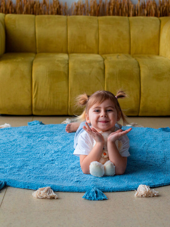 Хлопковый ковер Colorful Blue d140 Lillaland , арт.  | Фото 3