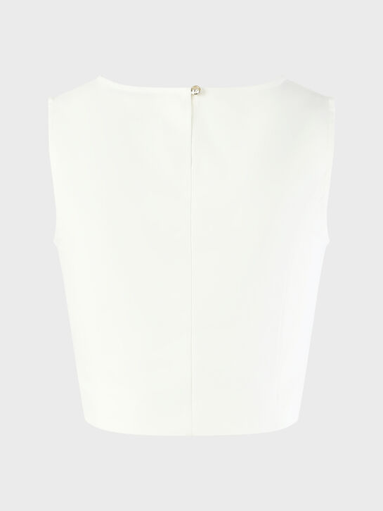 Топ с бантиками, белый Patrizia Pepe , арт.  | Фото 3