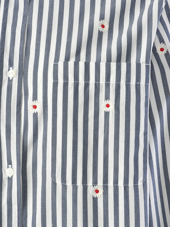 Платье-рубашка в полоску с ромашками Max&Co , арт.  | Фото 3