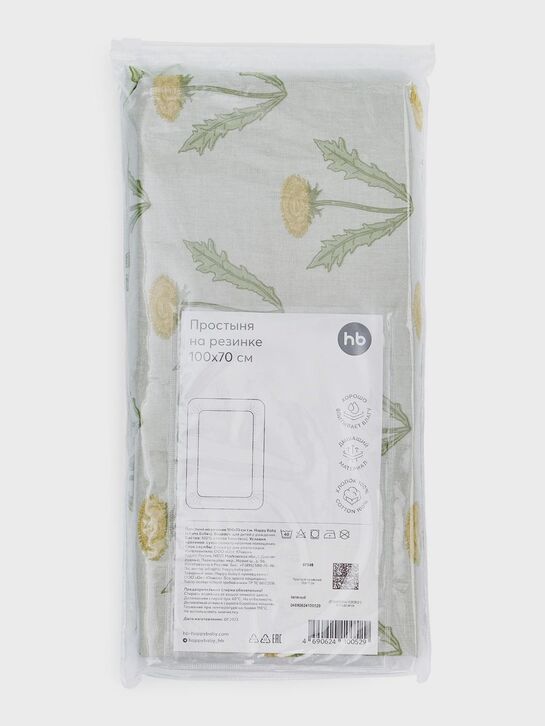 Простыня на резинке 100х70 см, зеленый Happy Baby , арт.  | Фото 3