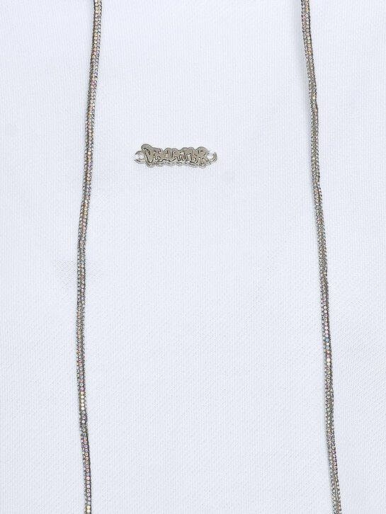 Толстовка-худи укороченная с лого Disclaimer , арт.  | Фото 3